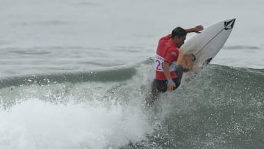 Surfers make waves at Tokyo 2020 test event
