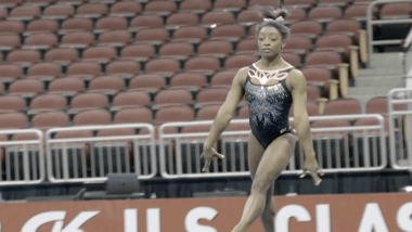 Simone Biles gives a glimpse of her new floor routine