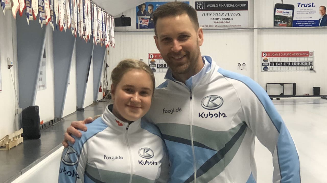 12-year-old daughter teams up with Olympic champ dad Brad Gushue